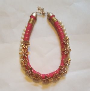 Pink statement necklace